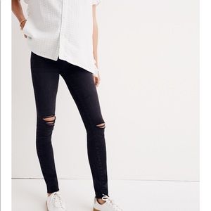 Madewell Black Sea over the belly maternity jeans